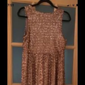 Pink Blush Maternity Copper sequin Dress Large